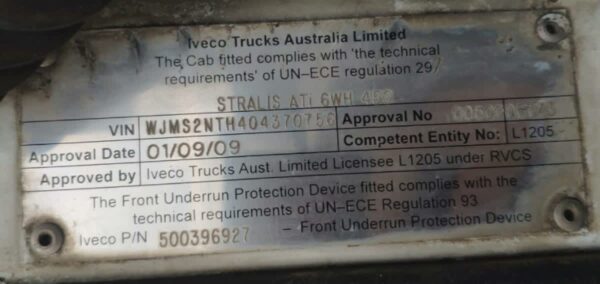 Iveco Stralis Truck Parts (2009) - Image 4